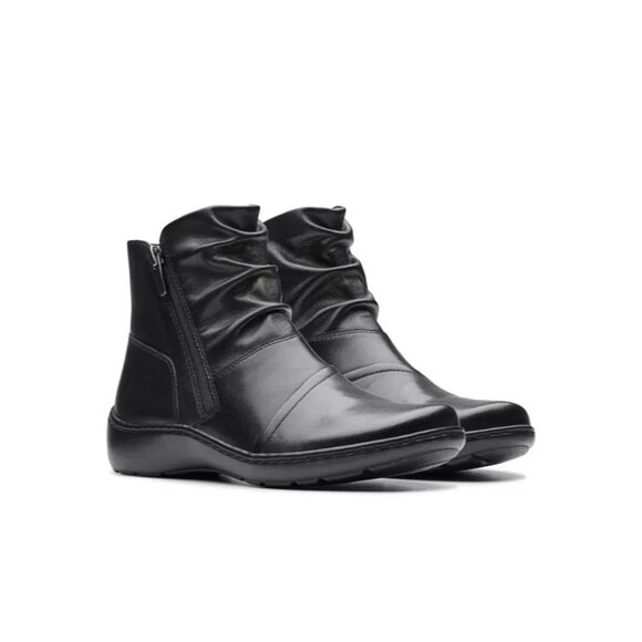 Clarks Collection Cora Pace Ankle Boots 11 Black leather MSRP $120 - Picture 3 of 5